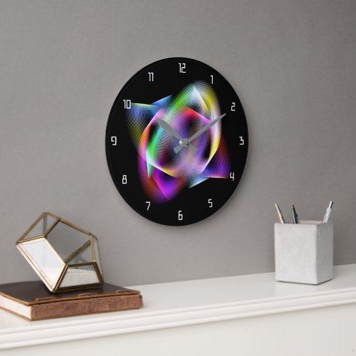 Beautiful geometric pattern  hikari18 large clock