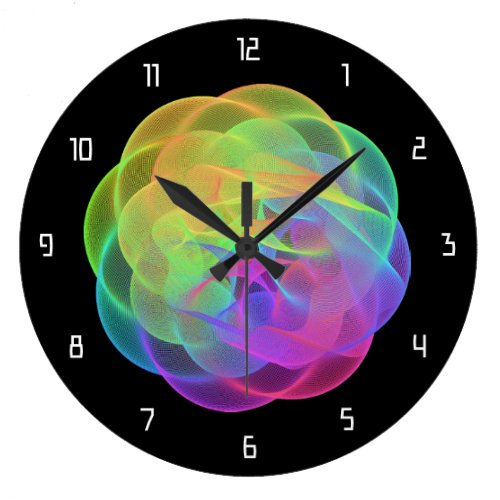 Beautiful geometric pattern  hikari21 large clock