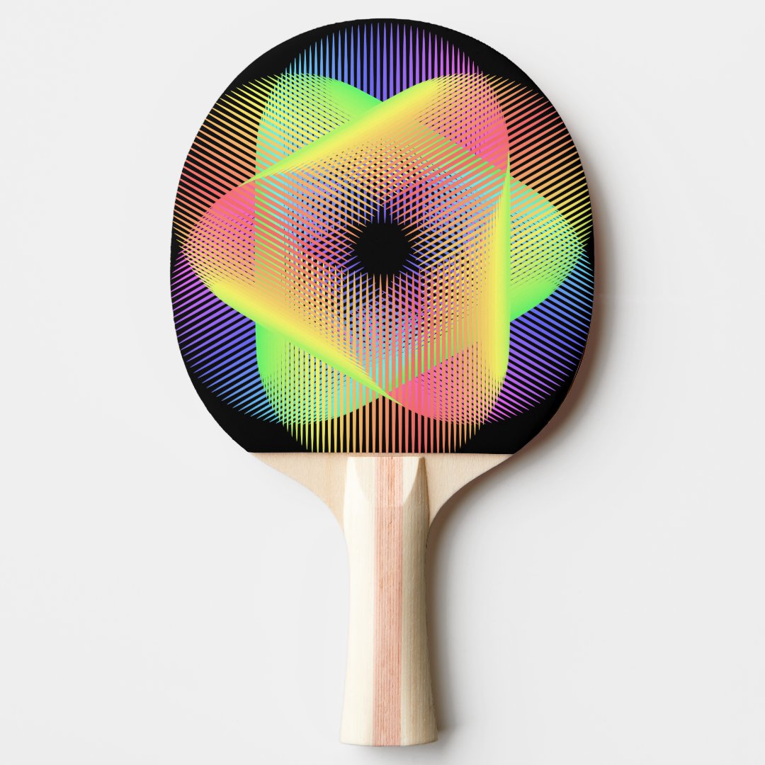 Beautiful geometric pattern hikari22 ping pong paddle