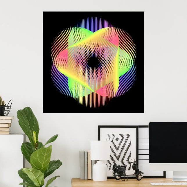 Beautiful geometric pattern  hikari22 poster (Home Office)
