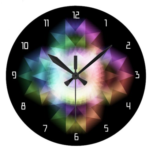 Beautiful geometric pattern  hikari24 large clock