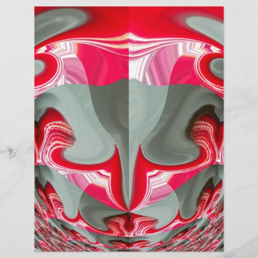 Beautiful Geometric Red Ash Gray Motif Art Design (Front)