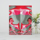 Beautiful Geometric Red Ash Gray Motif Art Design (Standing Front)
