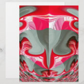 Beautiful Geometric Red Ash Gray Motif Art Design (Front/Back)