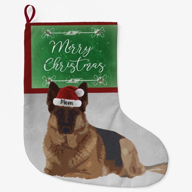 Beautiful German Shepherd Christmas Stocking Zazzle