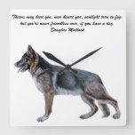 Beautiful German Shepherd Clock with Poem