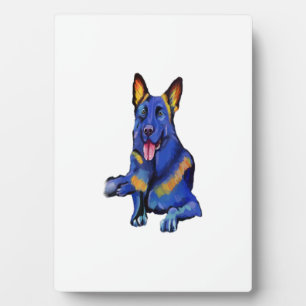 Beautiful German Shepherd - Cute Dog Laying Down Plaque