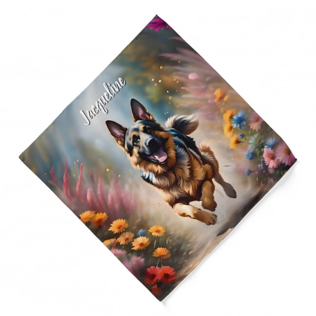 Beautiful German Shepherd Dog Bandana (Front)