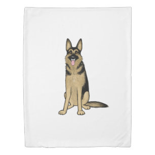 Beautiful German Shepherd Dog Pet Art Cartoon Duvet Cover
