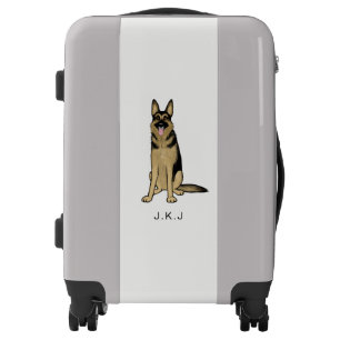 Beautiful German Shepherd Dog Pet Art Custom Luggage