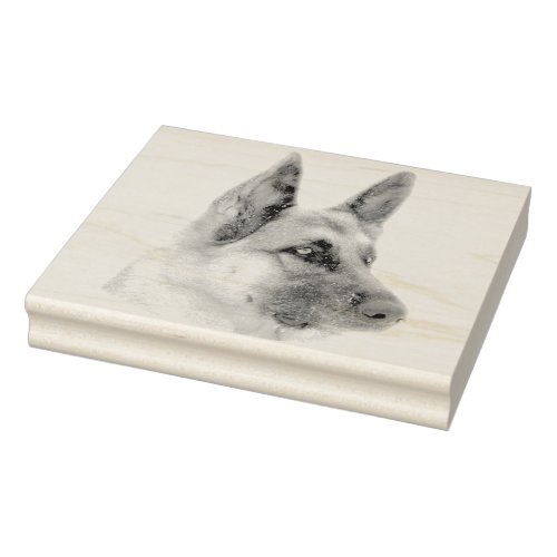 Beautiful German Shepherd Dog Portrait Rubber Stamp