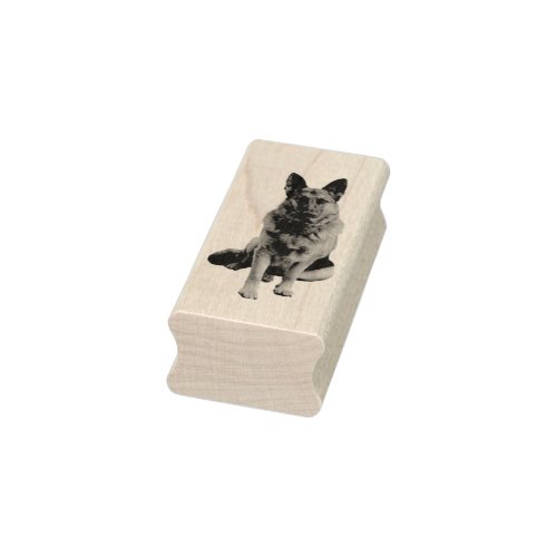 Beautiful German Shepherd Dog Portrait Rubber Stamp