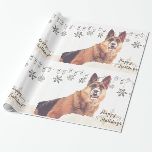 Beautiful German Shepherd Holiday Wrapping Paper