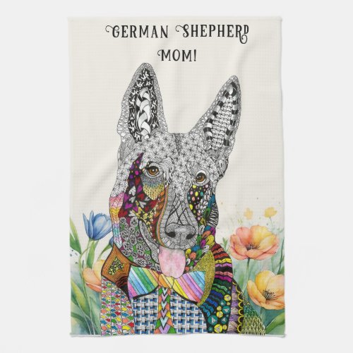 Beautiful German Shepherd Kitchen Towel 