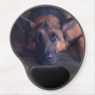 Beautiful German Shepherd Laying Down Gel Mouse Pad