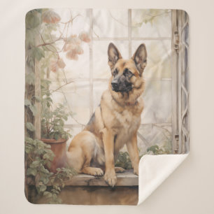 Beautiful German Shepherd – Loyal & Brave Sherpa Blanket