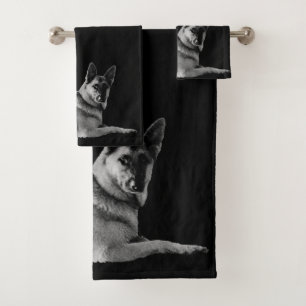 Beautiful German Shepherd  Photo Bath Towel Set