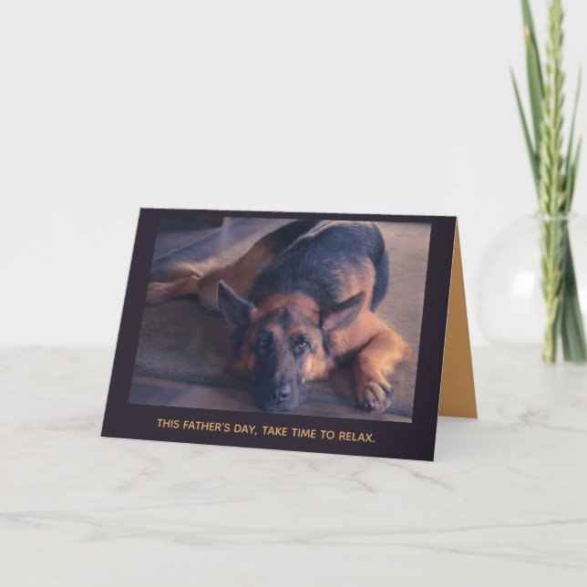 Beautiful German Shepherd Picture Father's Day Card (Front)