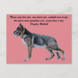 Beautiful German Shepherd Postcard with Poem