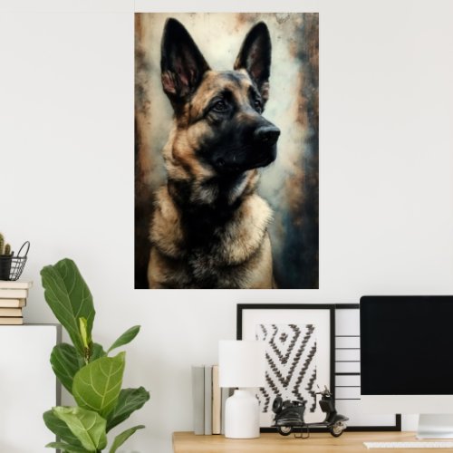 Beautiful German Shepherd Poster