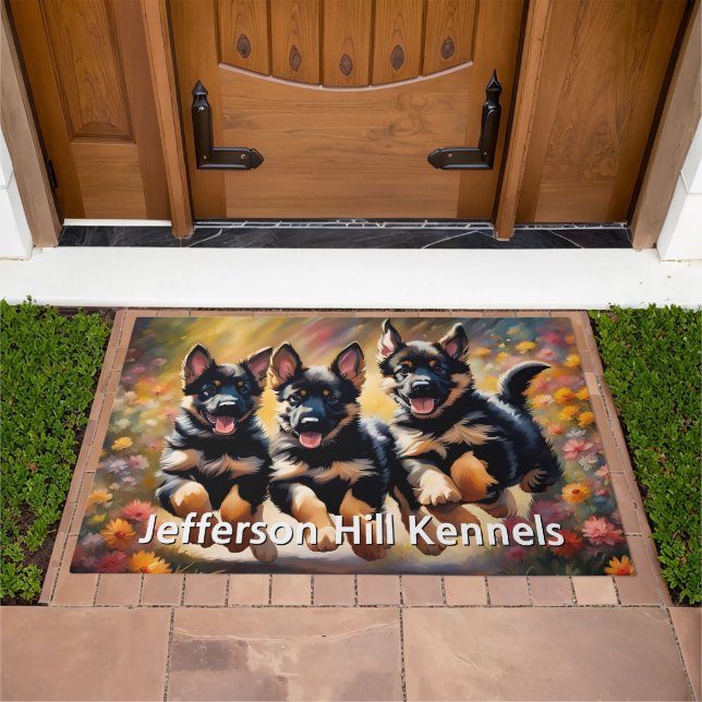 Beautiful German Shepherd Puppies Doormat (Outdoor)