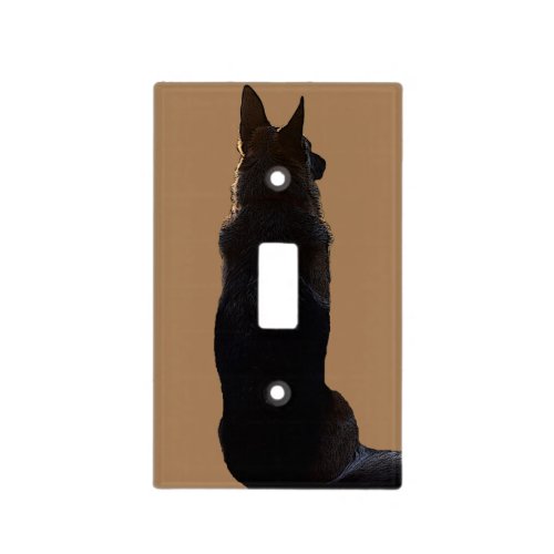 Beautiful German Shepherd Silhouette Light Switch Cover