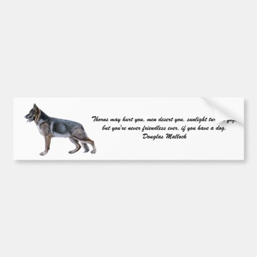 Beautiful German Shepherd Sticker with Poem