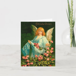 Beautiful German Vintage Easter Angel Holiday Card