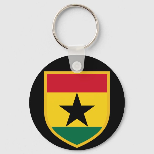 Beautiful Ghana Flag Keychain (Front)