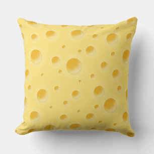 Beautiful Giant Swiss Cheese Throw Pillow