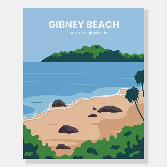 Beautiful Gibney beach Foam Board (Front)