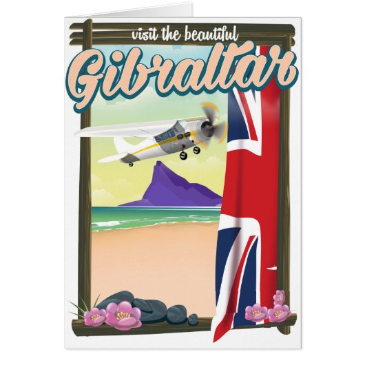 Beautiful Gibraltar Travel poster Cards (Front)