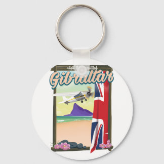 Beautiful Gibraltar Travel poster Keychain