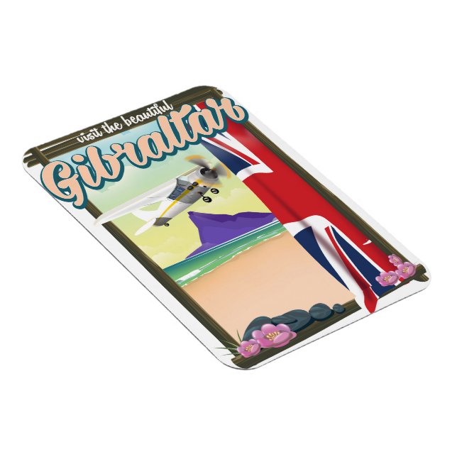 Beautiful Gibraltar Travel poster Magnet (Right Side)