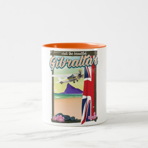 Beautiful Gibraltar Travel poster Two_Tone Coffee Mug