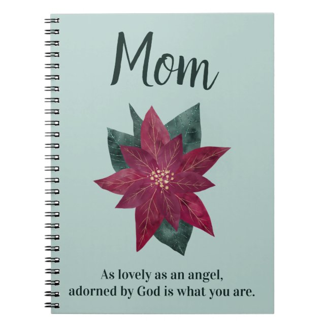 Beautiful Gift for Mom Purple Flowers Notebook (Front)