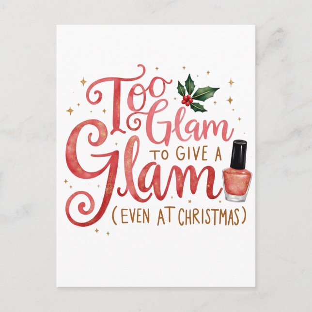 Beautiful Gift for those glam relatives Postcard (Front)