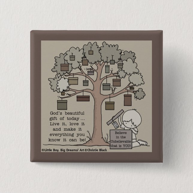 Beautiful Gift Pinback Button (Front)