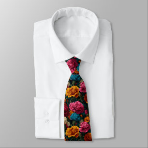 Beautiful Gifts For Dad Carnation Floral Neck Tie