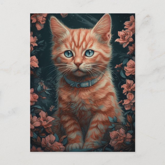 Beautiful Ginger Kitten Postcard (Front)
