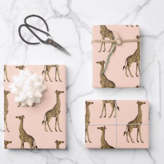 Beautiful Giraffes Wrapping Paper Sheets
