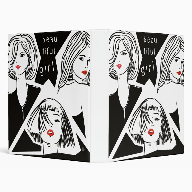 beautiful girl 3 ring binder (Background)