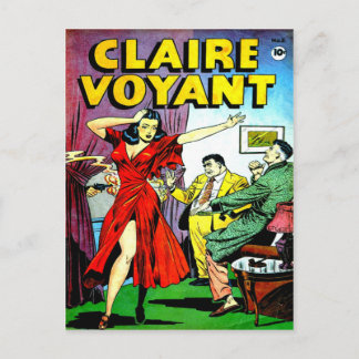 Beautiful Girl and Wise Guys Comic Postcard