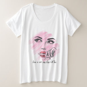 Beautiful Girl Face Plus Size T-Shirt