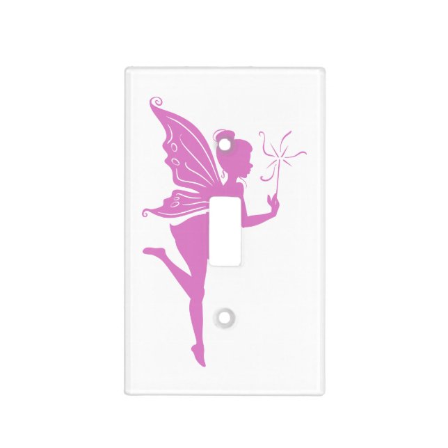 Beautiful girl fairy silhouette light switch cover (Front)