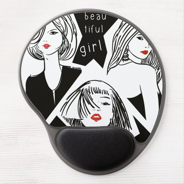 beautiful girl gel mouse pad (Front)