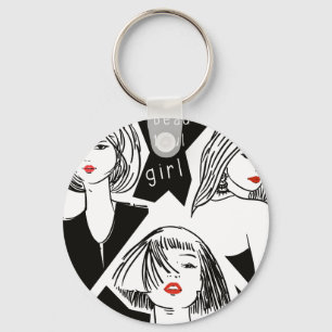 beautiful girl keychain