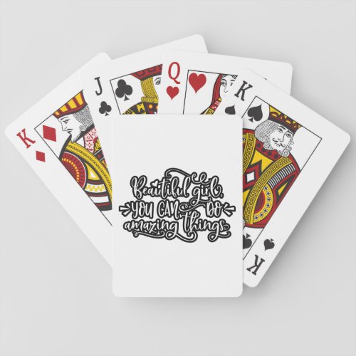 Beautiful Girl Quotes Playing Cards
