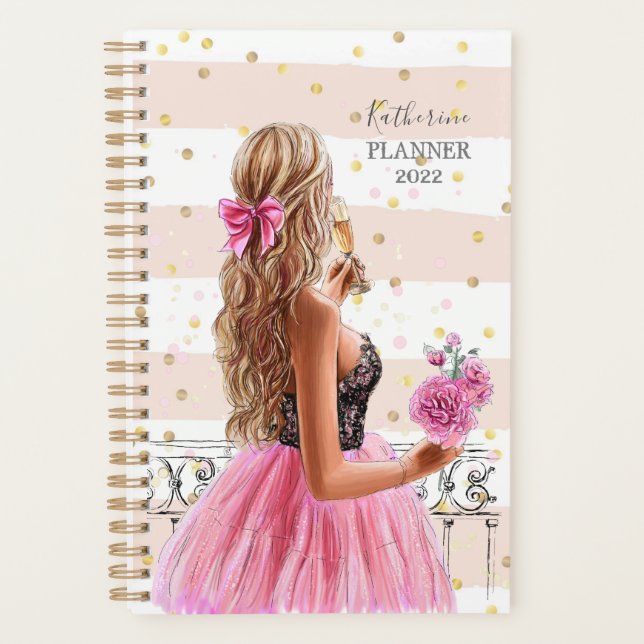 Beautiful Girl Spiral Photo Planner (Front)
