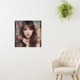 Beautiful Girl – Stylish Foam Board Wall Art